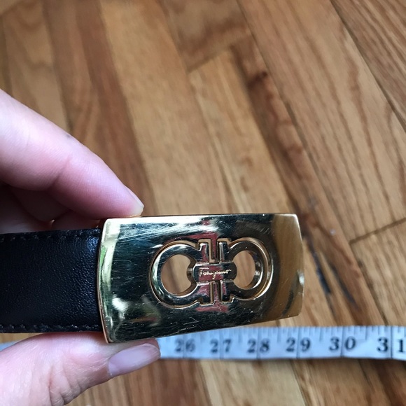 Vintage Designer Leather Classic accessory Gold buckle waist belt chocolate 🍫 - Picture 10 of 15